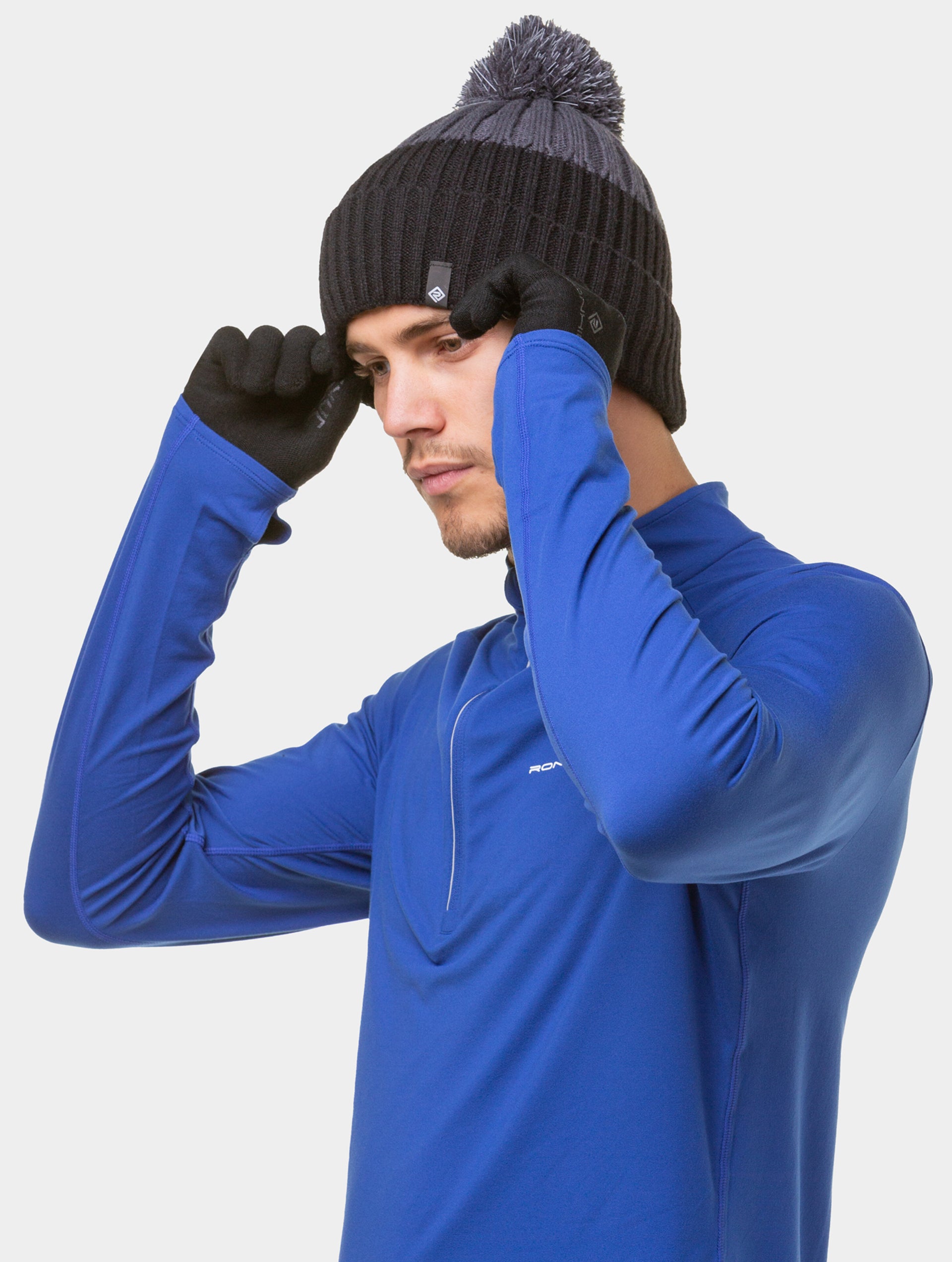 Cappello Invernale Ronhill Running Con Lana Merino – Bobble Hat Termico, Riflettente E Antivento