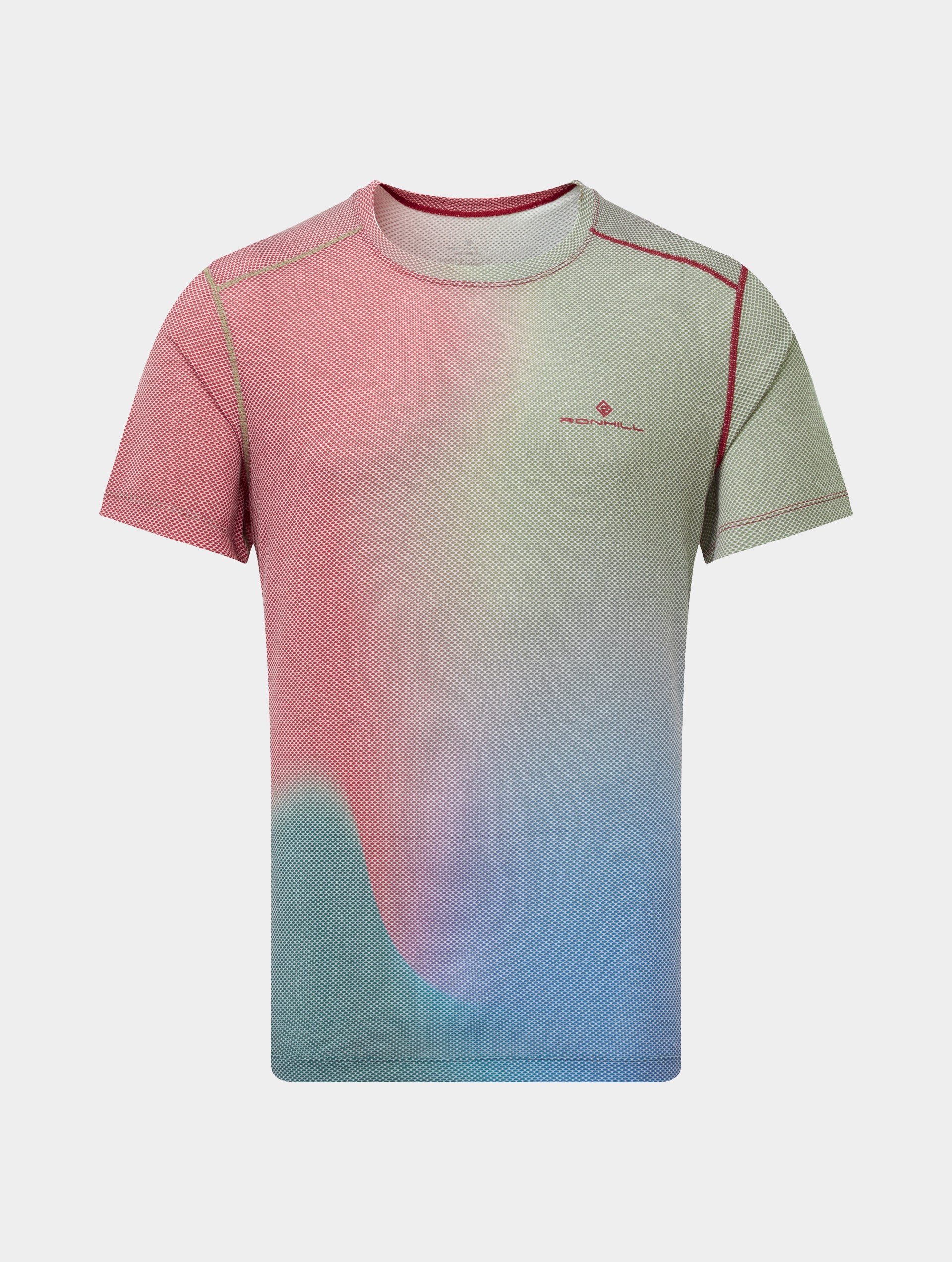 Ronhill Tech Golden Hour Men's Running T-Shirt In Lake Blue Crinkle  23415