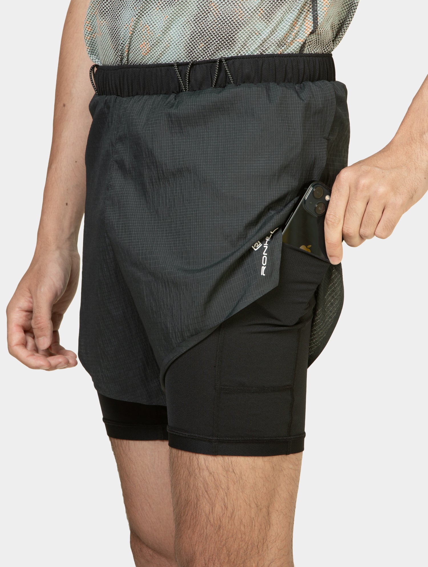 Ron Grey Waistband Jogging Shorts main image 1