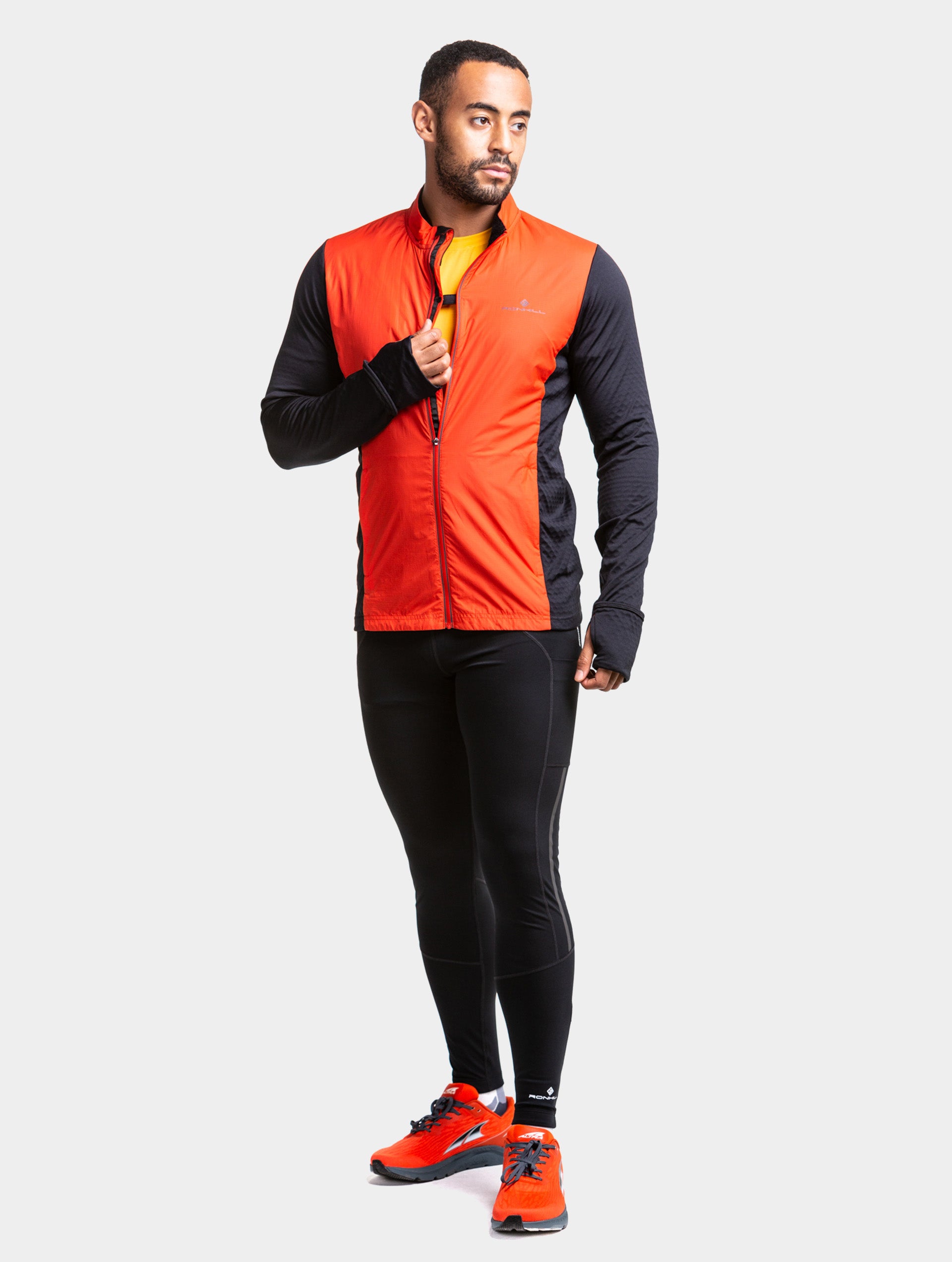 Mens orange sales running jacket